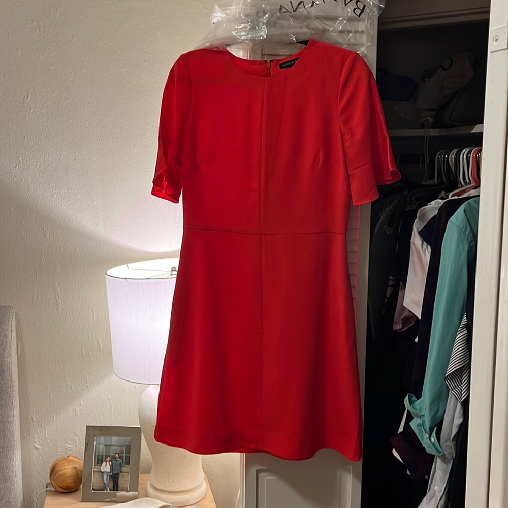 Banana Republic midi red dress size 6Tall